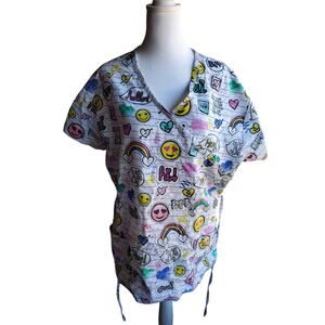 Woman's Emoji Scrub - Size XL - 21 W x 26 L